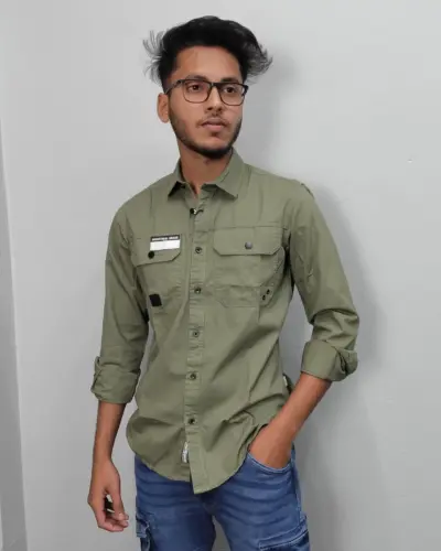Unique Kaizer Cotton Double Pocket Shirt